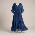 ANWEN V-NECK MIDI DRESS