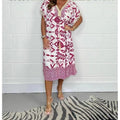 Celeste™ | Fringe Sleeve Printed Kaftan Dress